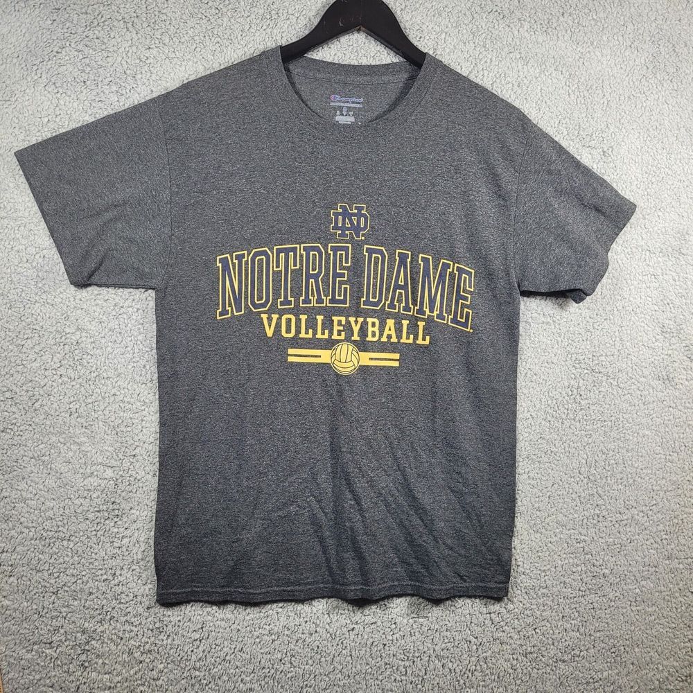 Champion Notre Dame Volleyball Team Size M Gray T-shirt